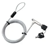 Zabezpieczenia do laptopów - Hamlet Hamlet XNBLOCK200KN blokada kablowa, srebrna, 2 m, zapięcie kablowe (srebro, okrągły klin, laptop, tworzywo sztuczne, stal, 2 klucze, 2 m) XNBLOCK200KN - miniaturka - grafika 1