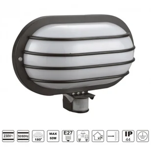 Orno Oprawa SOLANO z Czujnikiem ruchu 180st, 60W, E27, IP44, plastik, - Czujniki ruchu i zmierzchu - miniaturka - grafika 3