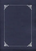 Dyplomy i okładki - Teczki granatowe ze srebrną ramką NB-8178 - miniaturka - grafika 1