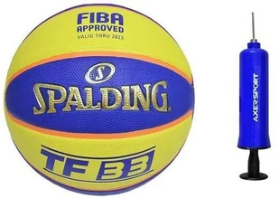 Spalding Piłka do koszykówki TF-33 game ball streetball 3x3 + Pompka tłokowa Axer do piłek z igła TF 33 - Koszykówka - miniaturka - grafika 2
