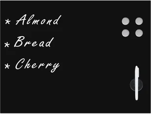 vidaXL Ścienna tablica magnetyczna, szklana, czarna, 80 x 60 cm vidaXL - Tablice i flipcharty - miniaturka - grafika 2