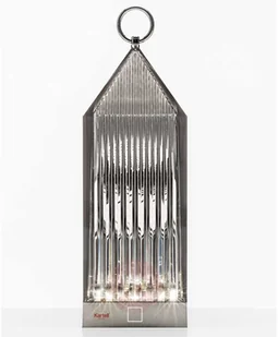 Kartell Kartell Lantern lampa stołowa LED, szary dym IP54 - Lampy ogrodowe - miniaturka - grafika 2