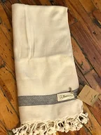 Ręczniki - Bersuse bersuse 100% bawełna  laodycea turecki ręcznik  badestrand Fouta Peshtemal Hamamtuch razy  solidny diament splot pomoru mal-100 x 170 cm, parent, wełniany biały, 100x170 cm LAODICEA_PEST_NAT1 - miniaturka - grafika 1