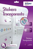 Dodatki do drukarek i skanerów - Avery 6 naklejki przezroczysty samoprzylepna drukarkach atramentowych drukarek atramentowych A4 C9421 - miniaturka - grafika 1