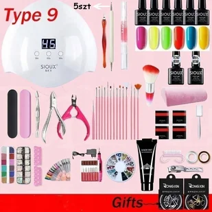 Zestaw do przedłużania Hybryd Żel Lampa + Frezarka - Zestawy do manicure i pedicure - miniaturka - grafika 3