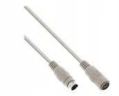 Kable komputerowe i do monitorów - PS/2 Kabel przedłużacz męski - żeński szary 5m - miniaturka - grafika 1