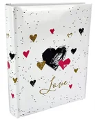 Albumy fotograficzne - Poldom Album 10x15 300 zdjęć szyty z kieszeniami SERCA 212 AL46300N-212 - miniaturka - grafika 1