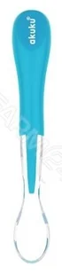 Akuku Łyżeczka silikonowa niebieska - Sztućce dla dzieci - miniaturka - grafika 2