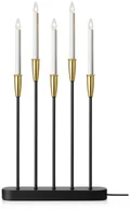 Oświetlenie świąteczne - Markslojd 705282 - Świecznik świąteczny NICE 5xE10/3W/230V czarny/mosiądz - miniaturka - grafika 1