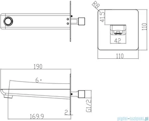 Omnires Parma system wannowy podtynkowy czarny SYSPMW01BL - Baterie podtynkowe - miniaturka - grafika 3