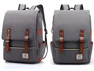 Torby na laptopy - Wrocław Plecak Oxford na laptopa 15,6 szary - miniaturka - grafika 1