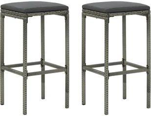 vidaXL 3-częściowy zestaw mebli barowych, polirattan, szary 313474 - Stoły z krzesłami - miniaturka - grafika 7