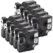 Papier do drukarek - Dymo Taśma do D1 40913 9mm 7m biała zestaw 10 szt - miniaturka - grafika 1