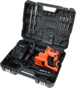 Yato MŁOTOWIERTARKA SDS PLUS 18V Z FUNKCJĄ PODKUWANIA 3,0AH W WALIZCE YT-82770 ZYSKAJ RABAT 30 ZŁ YT-82770 - Młoty udarowe - miniaturka - grafika 3