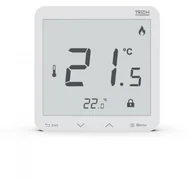 Akcesoria grzewcze - TECH STEROWNIKI REGULATOR POKOJOWY BEZPRZEWODOWY PODTYNKOWY Z POMIAREM WILGOTNOŚCI POWIETRZA R-8PB PLUS BIAŁY WG.11.0621 - miniaturka - grafika 1