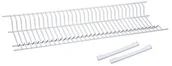 Suszarki do naczyń - Sauvic Stelaż do ociekania sauvic 92190 z tworzywa sztucznego na metalowym szafka wisząca biała 65 x 22,5 x 5 cm 92190 - miniaturka - grafika 1