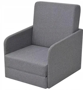 vidaXL Rozkładany fotel tapicerowany 59,5x72x72,5 cm jasny szary 243648 - Fotele - miniaturka - grafika 2