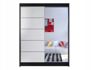 Szafa Przesuwna do sypialni z lustrem Nomi III 150 - Szafy - miniaturka - grafika 3