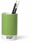 Pojemniki biurowe - Pantone Pantone organizer biurkowy na długopisy, porcelana, Green 15-0343 101490343 - miniaturka - grafika 1