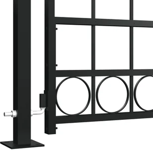 vidaxl Furtka ogrodzeniowa z górnym łukiem i 2 słupkami, 100 x 200 cm - Ogrodzenia - miniaturka - grafika 4