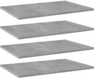 Meble modułowe i akcesoria - vidaXL Półki na książki, 4 szt., szarość betonu, 60x40x1,5 cm, płyta - miniaturka - grafika 1