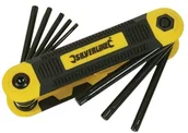 Klucze i nasadki - Silverline Klucz Torx Silver Line 580444 z klapką profesjonalny, metryczne, 8-częściowy komplet T9  T40 580444 - miniaturka - grafika 1