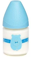 Butelki dla niemowląt - Suavinex Butelka szklana trójprzepływ miś niebieski 120ml | PONAD 10 TYŚ PRODUKTÓW W ATRAKCYJNYCH CENACH | SZYBKA - miniaturka - grafika 1