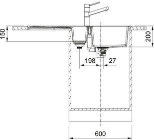 Franke Główny Zlewozmywak S2D 651-100 Onyx 143.0618.682 - Zlewozmywaki - miniaturka - grafika 4