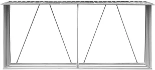 vidaXL Wiata na drewno, stal galwanizowana, 330x84x152 cm, antracytowa - Garaże i wiaty - miniaturka - grafika 3
