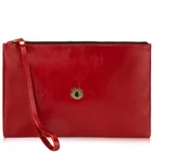 Kosmetyczki, organizery i kuferki - Solier Gold for Women Skórzana kosmetyczka damska FK03 Solier czerwona - miniaturka - grafika 1