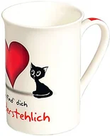 Kubki - Kesper 45000 kubek z napisem ""Ich Find 'dich nieodparcie"" z porcelany, kolorowy, 9 x 9 x 14 cm 45000 - miniaturka - grafika 1