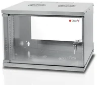 Szafy rack - Techly Pro TechlyPro Szafka wisząca ECO 19'' 6U/320 mm szklane drzwi zmontowana szara 022212 - miniaturka - grafika 1