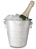 Pozostałe akcesoria barmańskie - Relaxdays chłodziarka do szampana z uchwytami ze stali nierdzewnej, wiaderko na lód na wino i butelek, impreza, wesele,  21,5 cm, srebrny 10020845 - miniaturka - grafika 1