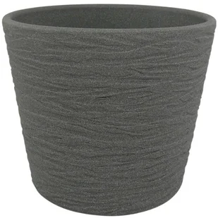 Cermax Osłonka doniczki 17 cm ciemny grafit struktura 81517/CGS - Donice - miniaturka - grafika 2