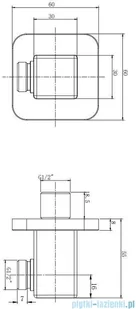 Omnires przyłącze kątowe węża prysznicowego chrom 8815-B - Węże prysznicowe - miniaturka - grafika 2