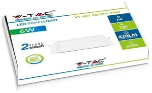 v-tac Panel LED V-TAC Premium Downlight 6W Okrągły fi120 VT-607 3000K 420lm - Lampy pozostałe - miniaturka - grafika 2