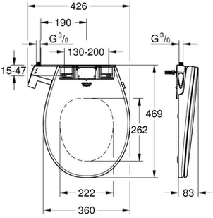 Grohe Bau Ceramic deska myjąca 39648SH0 - Deski sedesowe - miniaturka - grafika 2