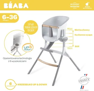 Beaba Up&Down Grey/White - Krzesełka do karmienia Beaba Up&Down Grey/White - Krzesełka do karmienia - miniaturka - grafika 30