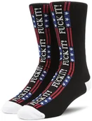 Skarpetki męskie - HUF skarpetki FUCK IT FLAG SOCKS Black - miniaturka - grafika 1