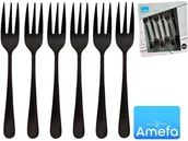 Widelce - Amefa Widelczyki deserowe 1410 Holenderskie Trend 6 sztuk komplet dla 6 osób czarne 1410 Trend czarne - miniaturka - grafika 1