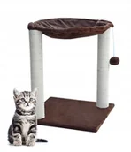 Drapaki dla kotów - Drapak Legowisko Dla Kota Brązowy Hamak - miniaturka - grafika 1