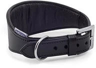 Smycze dla psów - dr Seidla ancol, dla psa, skórzany, tapicerowany, skóra, do Whippet i wiatrem pies, czarna, czarny - miniaturka - grafika 1