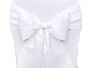 PartyDeco Szarfa na krzesło "Elegant", biała, 10 szt SZR-008 - Gadżety dla niej i dla niego - miniaturka - grafika 2