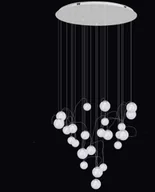 Lampy sufitowe - Maxlight LAMPA wisząca ZOE P0386 szklana OPRAWA kule LED 36W 3000K zwis przezroczysty chrom P0386 - miniaturka - grafika 1