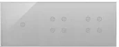 Wyłączniki światła i elektryczne - Simon Panel dotykowy Simon 54 Touch DSTR3144/71 S54 Touch 3 moduły 1 pole dotykowe + 4 pole dotykowe + 4 pole dotykowe srebrny 5902787864293 - miniaturka - grafika 1