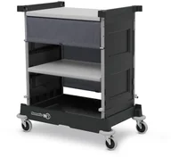 Wózki serwisowe - NUMATIC NKT 0 LLR wielofunkcyjny wózek hotelowy z dwiema szerokimi półkami i roletą Numatic NKT 0 LLR - miniaturka - grafika 1