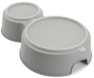 Rotho Miska  dla zwierząt z podwójną pokrywą szara - Miski dla kotów - miniaturka - grafika 2