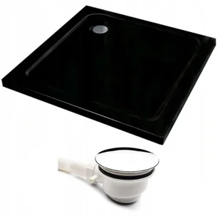 231 HYDAR BRODZIK SLIM KWADRATOWY CZARNY 90x90 AKRYL + SYFON 23178192 78192-uniw - Brodziki prysznicowe 231 HYDAR BRODZIK SLIM KWADRATOWY CZARNY 90x90 AKRYL + SYFON 23178192 78192-uniw - Brodziki prysznicowe - miniaturka - grafika 1