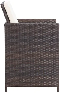 vidaXL 5 częściowy zestaw mebli ogrodowych z poduszkami rattan PE brązowy 42525 42525 - Meble ogrodowe - miniaturka - grafika 9