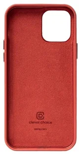 Crong Crong Essential Cover - Etui ze skóry ekologicznej iPhone 12 / iPhone 12 Pro (czerwony) - Etui i futerały do telefonów - miniaturka - grafika 6